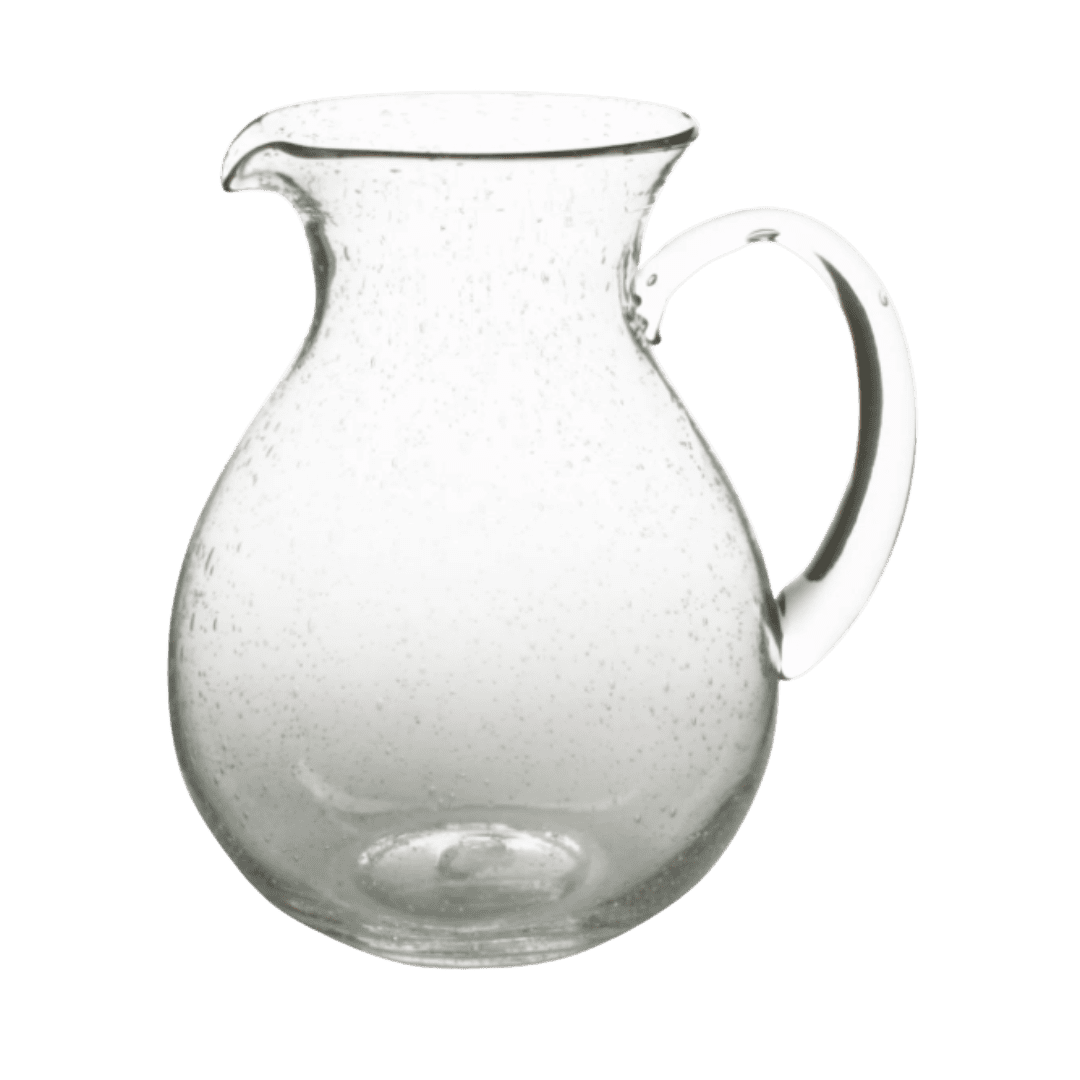 Bubble Clear Glass Pitcher with Handle, 64 oz.