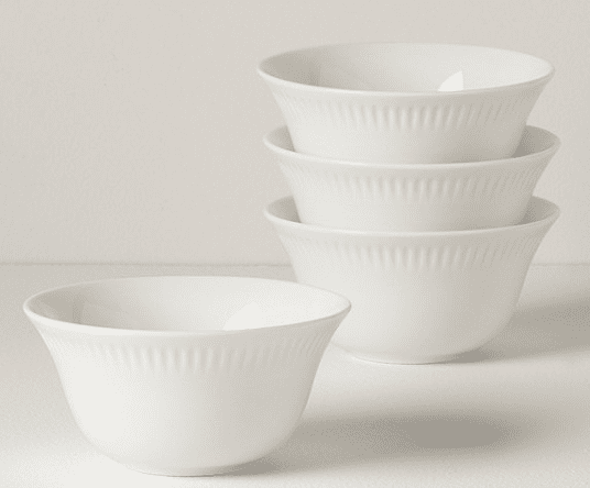Lenox Profile White Small Bowls, Set of 4