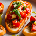 Bruschetta Recipe: Classic Tomato Basil Bruschetta with Parmesan and Olive Oil
