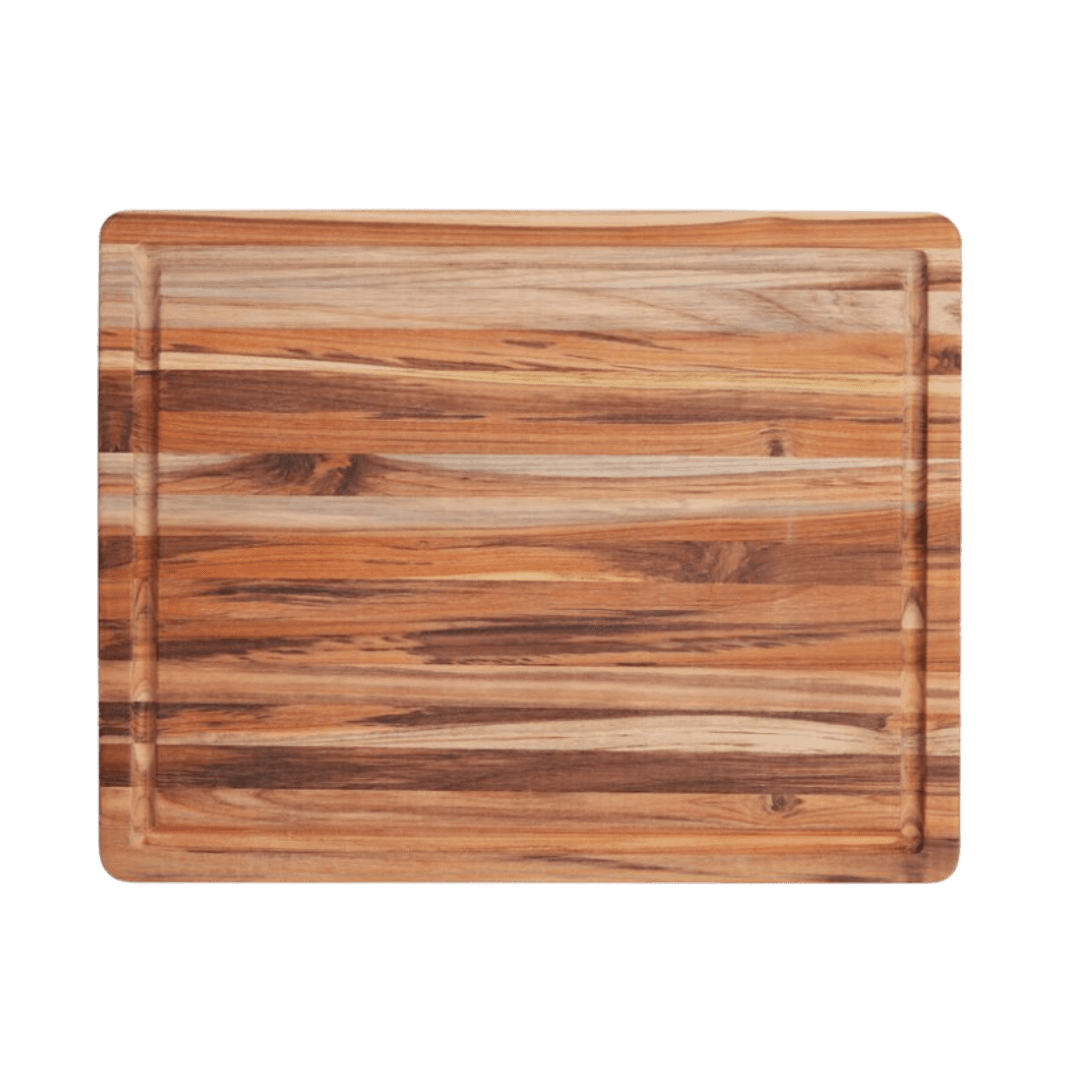 Teakhaus Large Edge Grain Wood Trencher Cutting Board