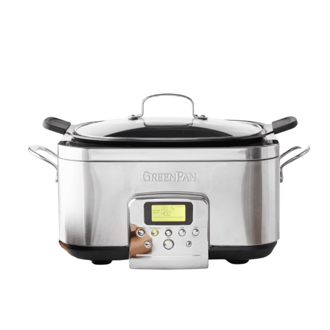 GreenPan™ Premiere Stainless-Steel Slow Cooker, 6-Qt.