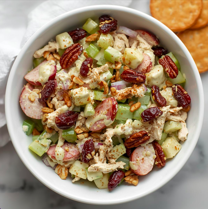 Craisin Chicken Salad: Creamy Cranberry Pecan Chicken Salad with Grapes