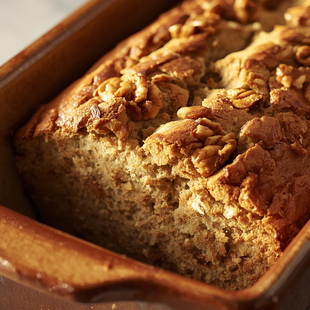 Banana Nut Bread with a Southern Twist: Moist Almond Banana Bread with Toasted Walnuts
